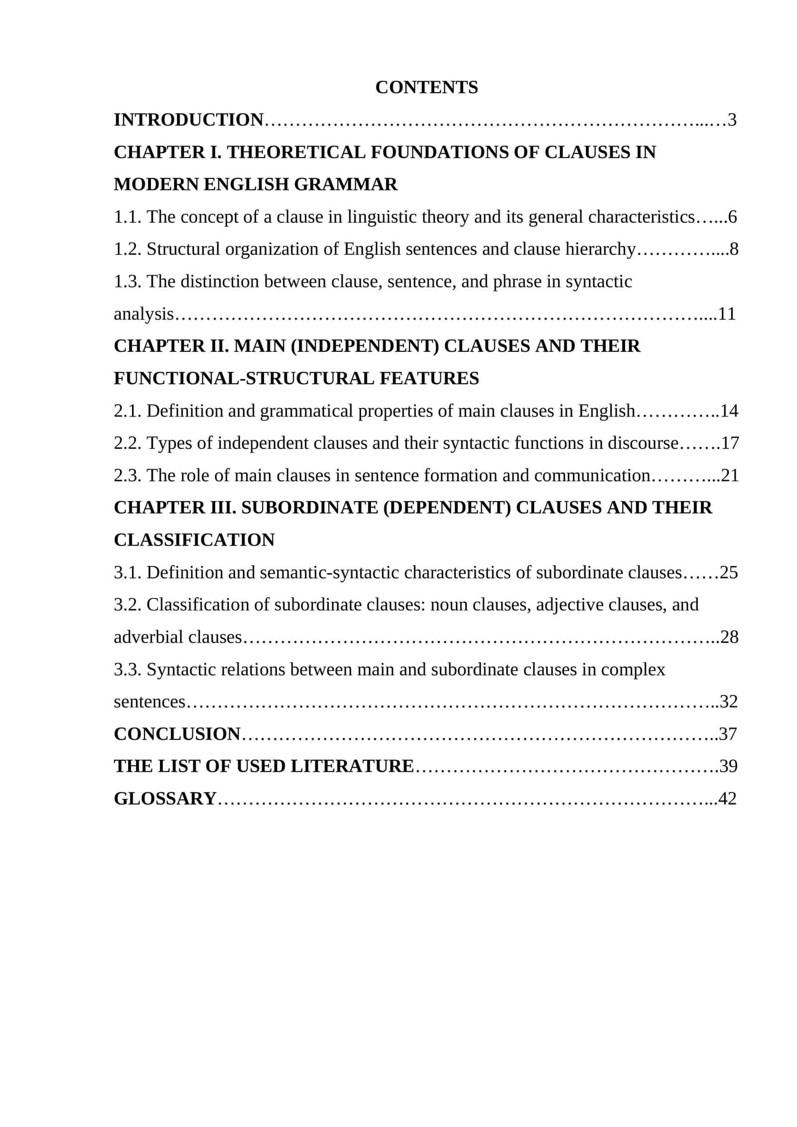 The different types of clauses in English. Main clauses, subordinate clauses