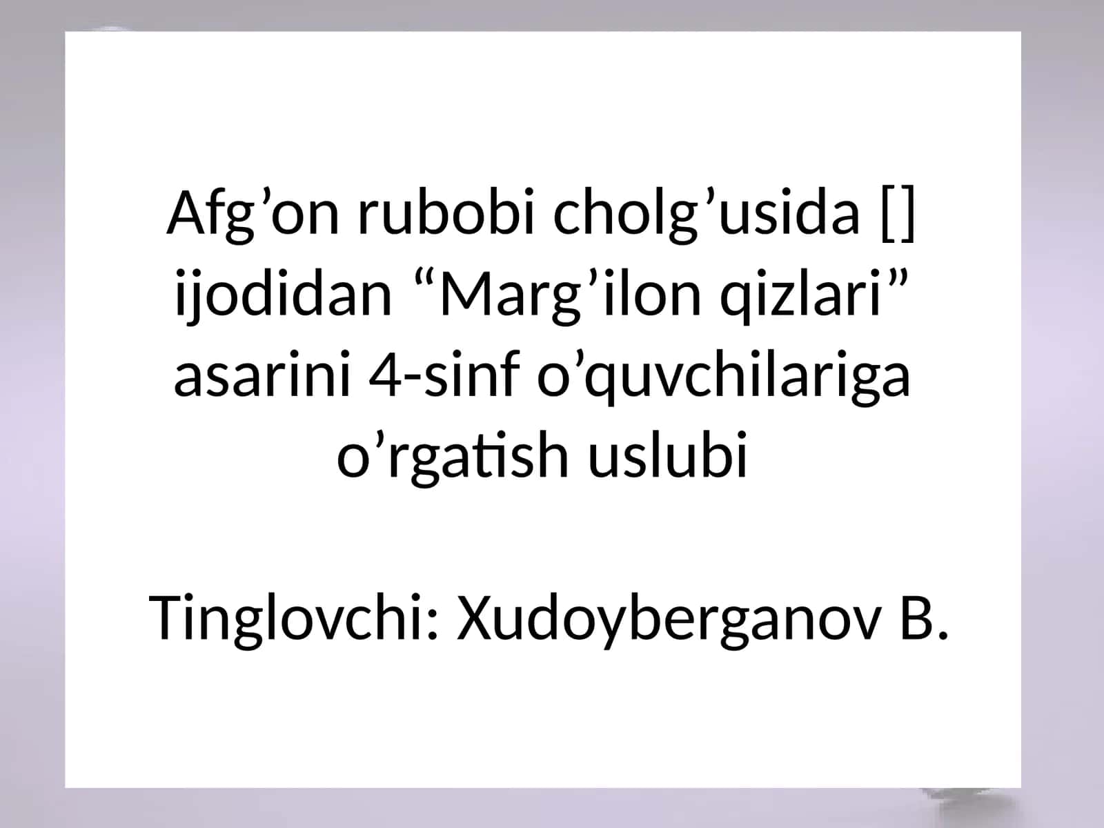 "Marg’ilon qizlari"