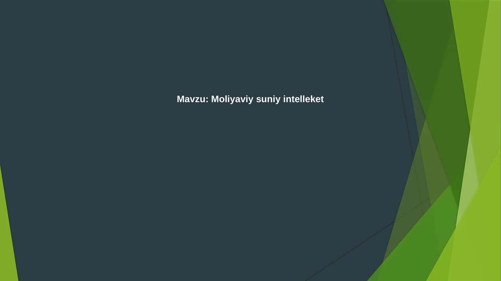 Moliyaviy sun'iy intellekt