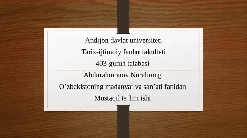 IX-X Asrlar Movorounnahr San'ati Tarixi