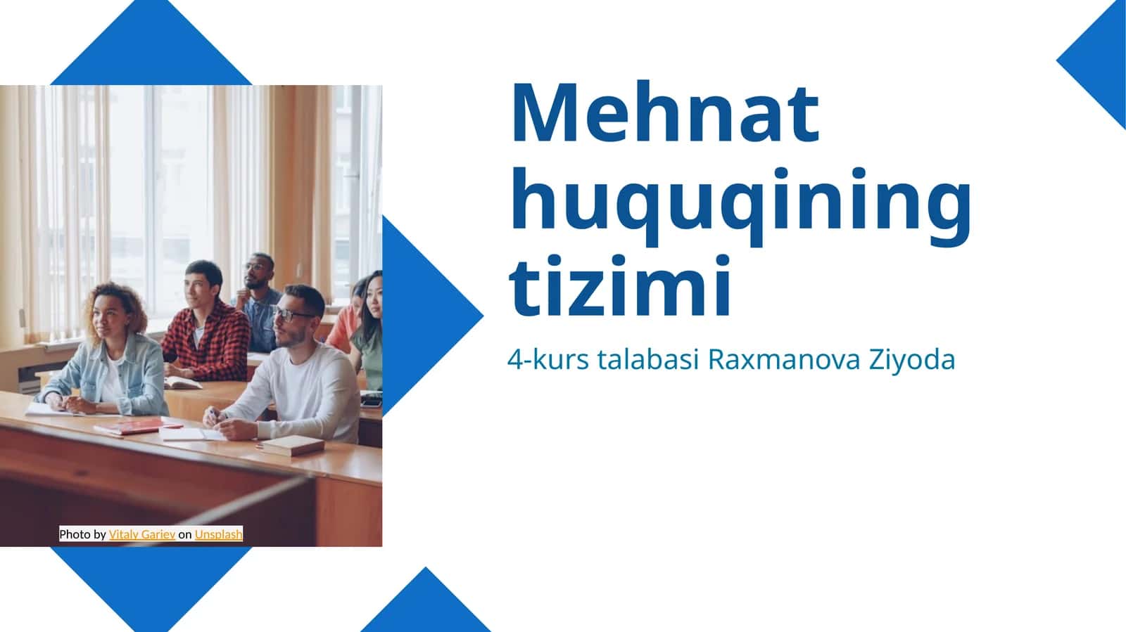 Mehnat huquqining tizimi