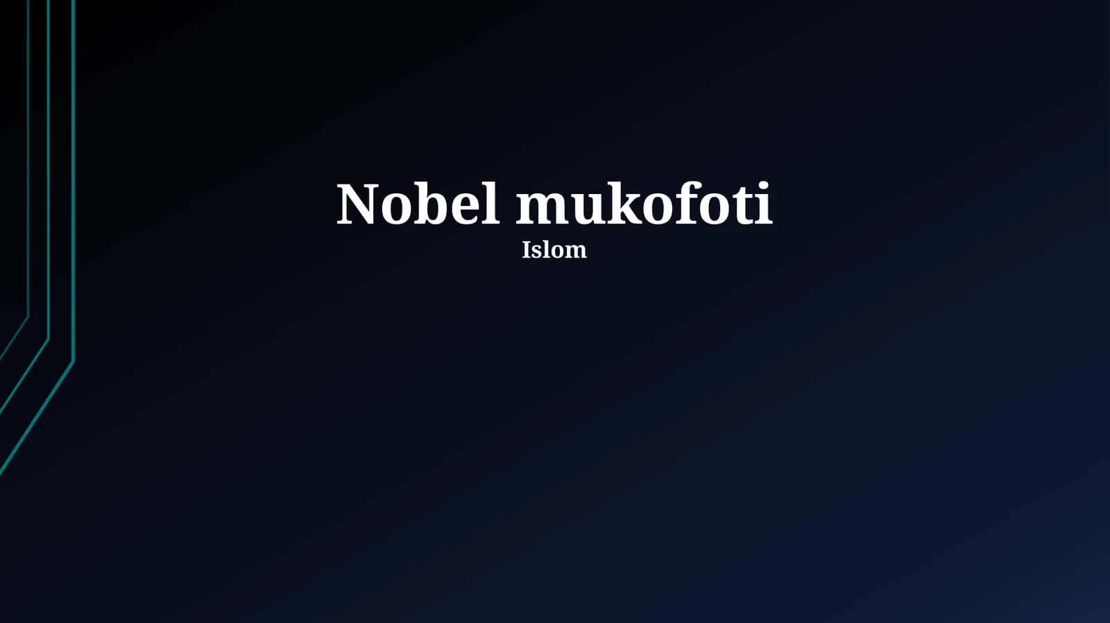 Nobel mukofoti
