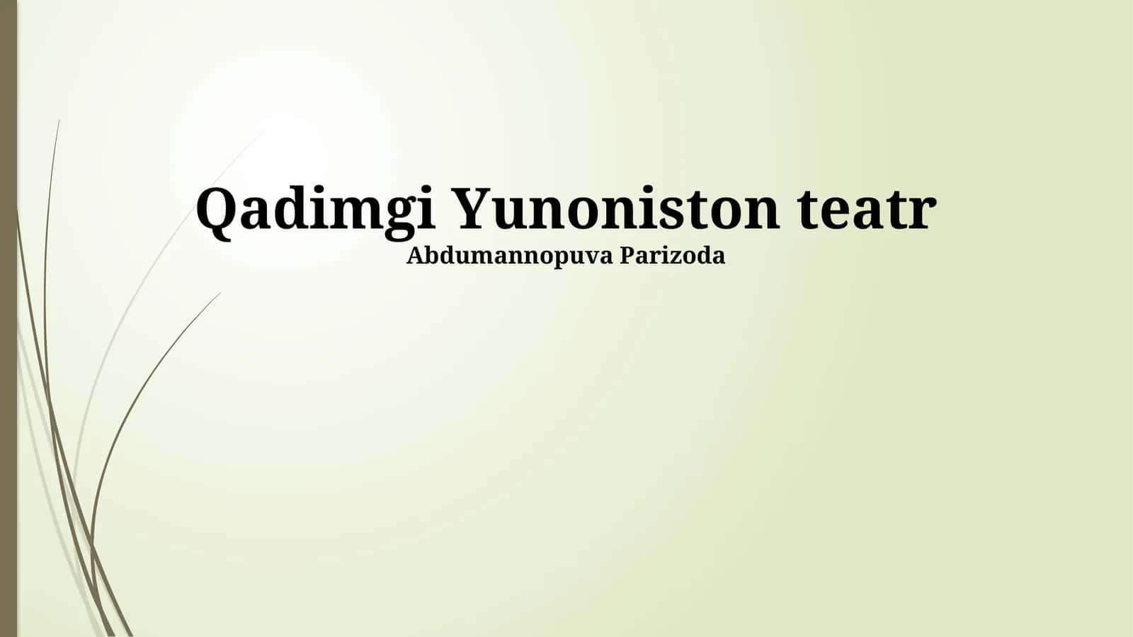 Qadimgi Yunoniston teatr