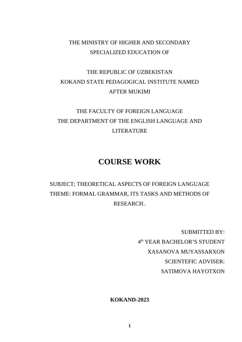 THEORETICAL ASPECTS OF FOREIGN LANGUAGE