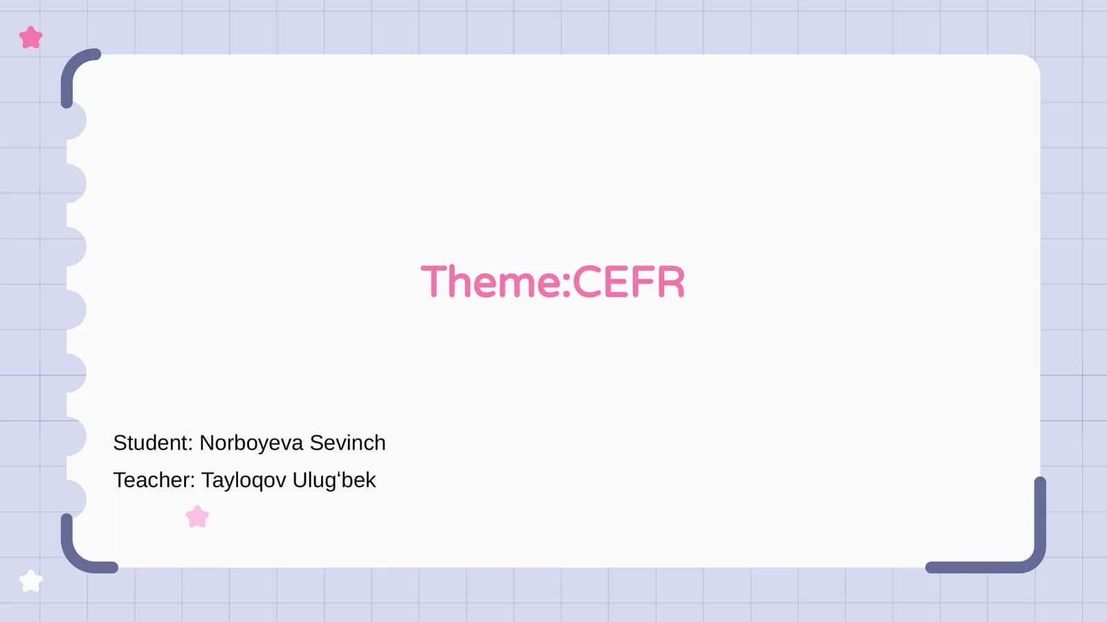 CEFR haqida maʻlumot