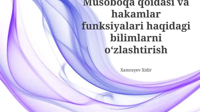 Raqobat va hakamlikning o'zaro bog'liqligi