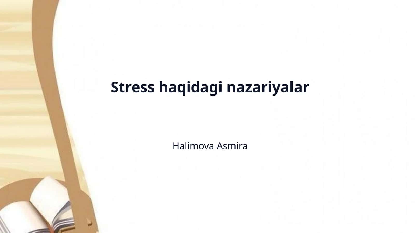 Stress haqidagi nazariyalar