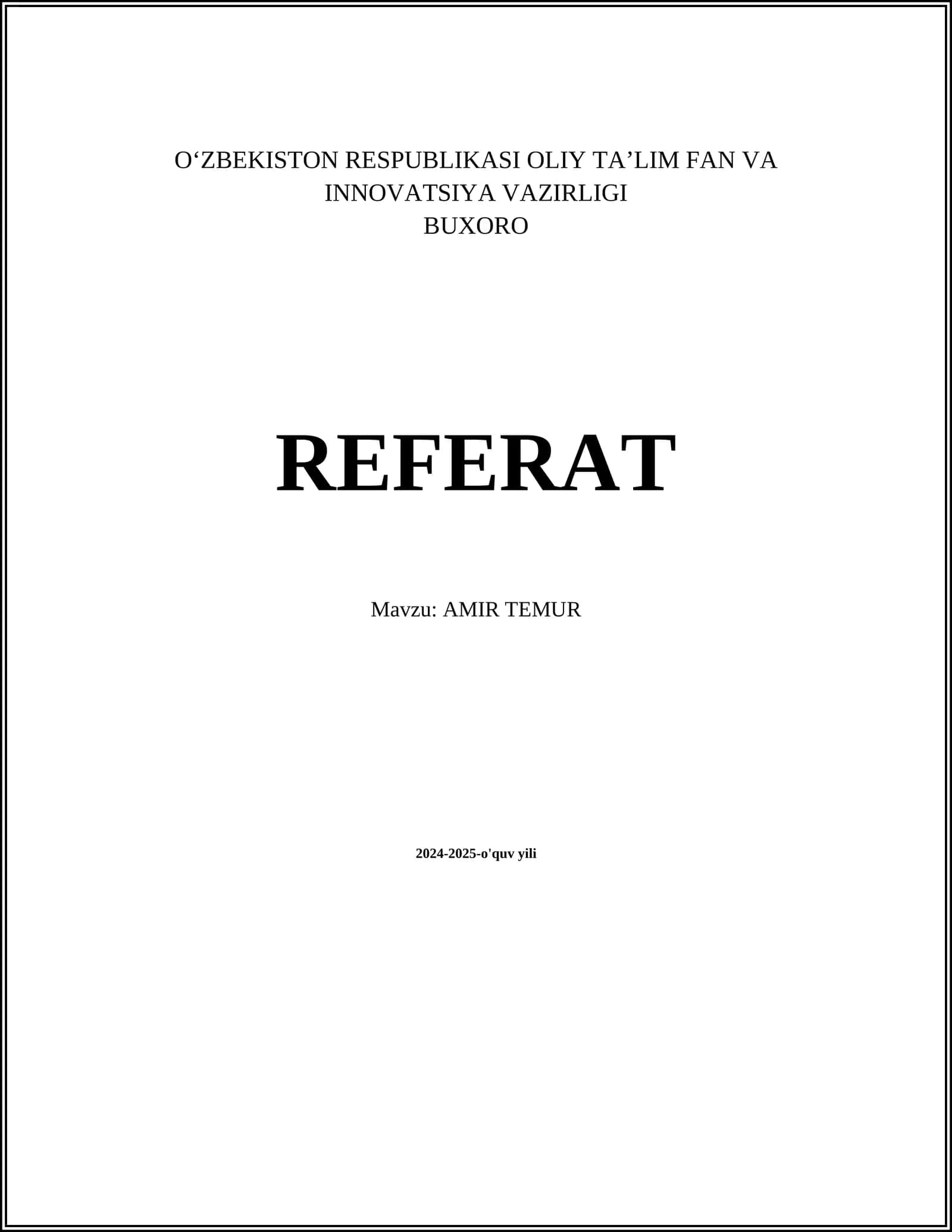 AMIR TEMUR
