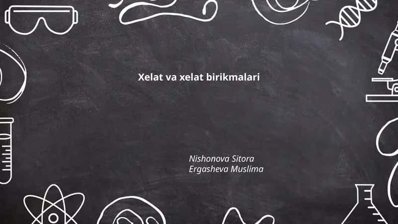 Xelat va xelat birikmalari