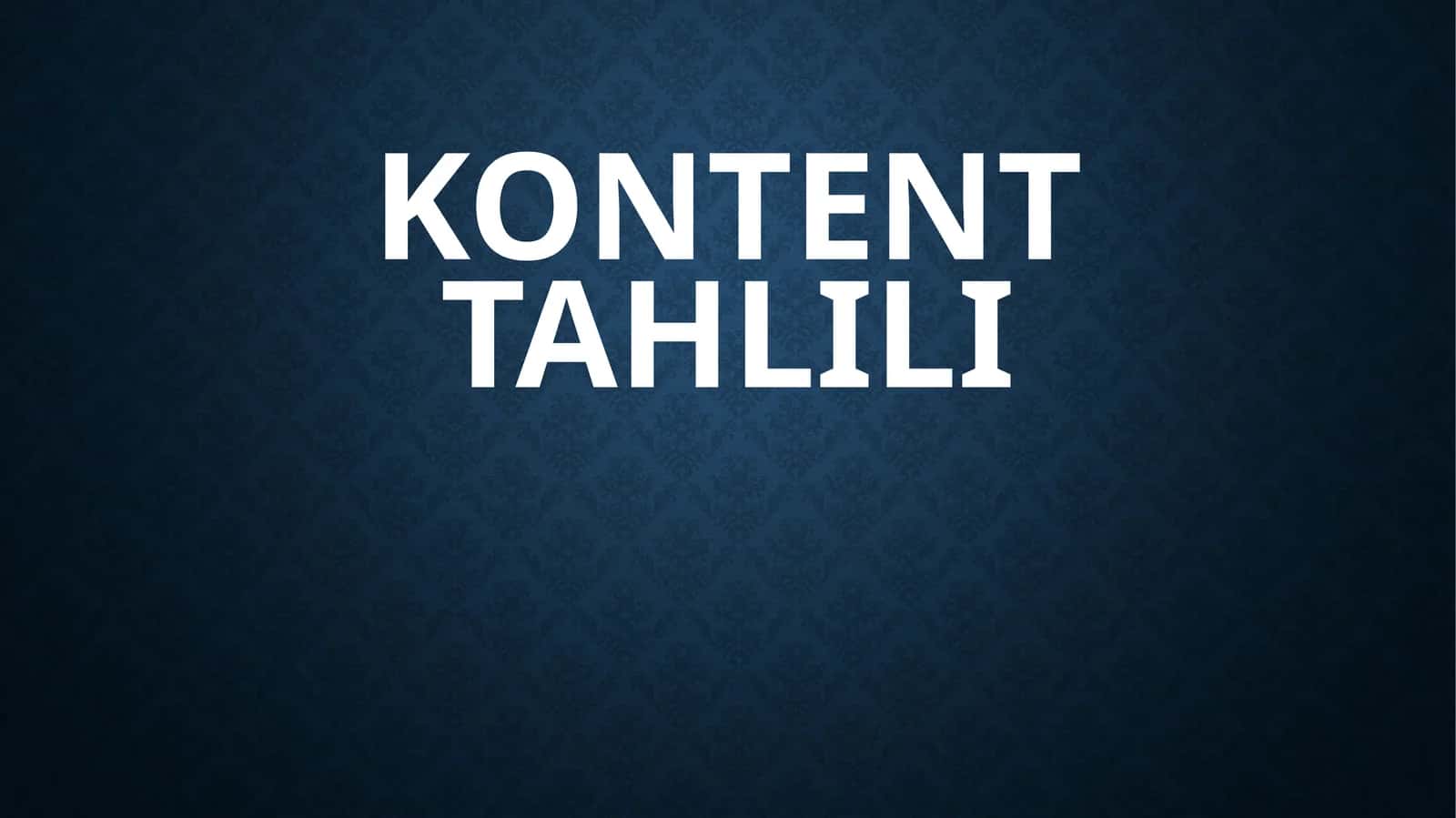 Kontenttahlili