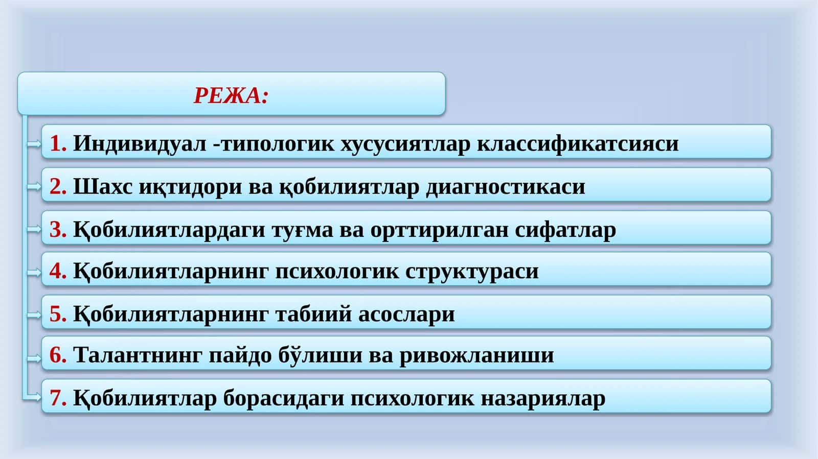 Қобилиятларнинг психологик структураси