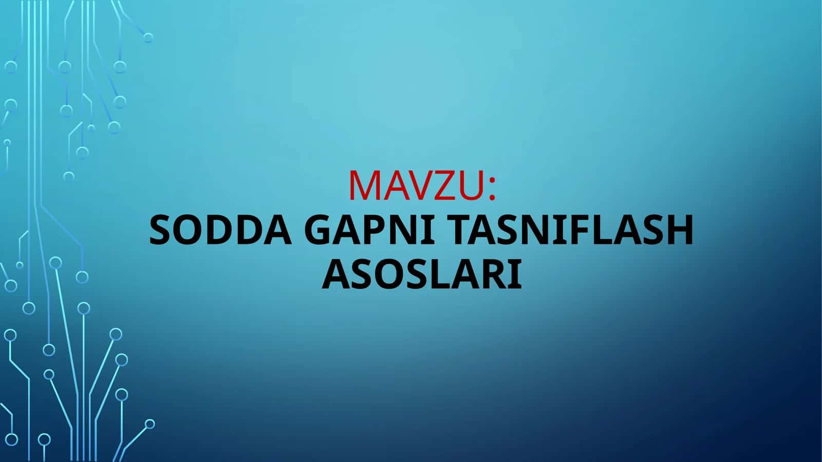 Sodda gap va uning turlari