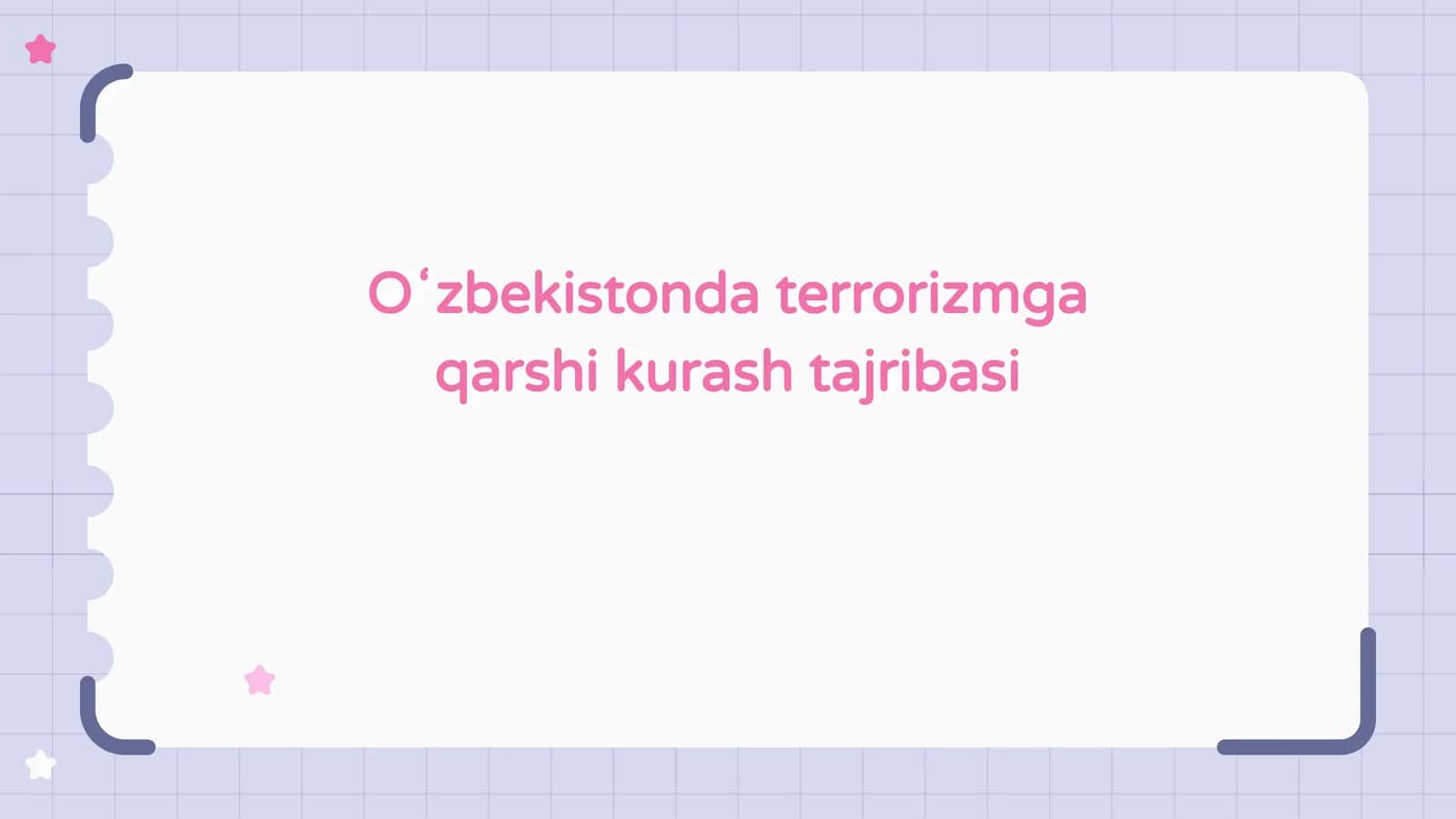 Oʻzbekistonda terrorizmga qarshi kurash tajribasi