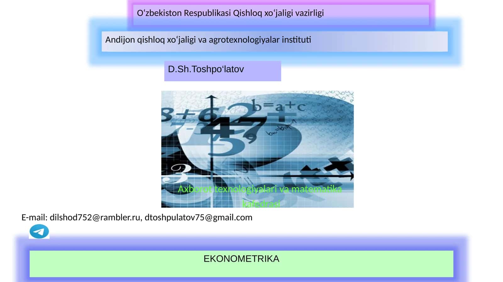 Vaqtli qatorlar