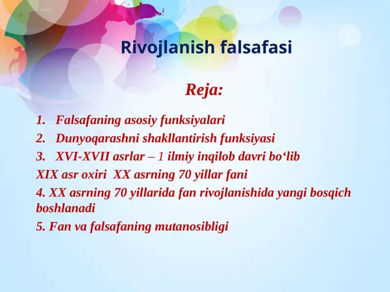 Rivojlanish falsafasi