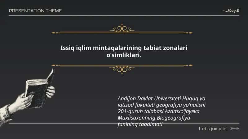 Biogeografiya fanining taqdimoti