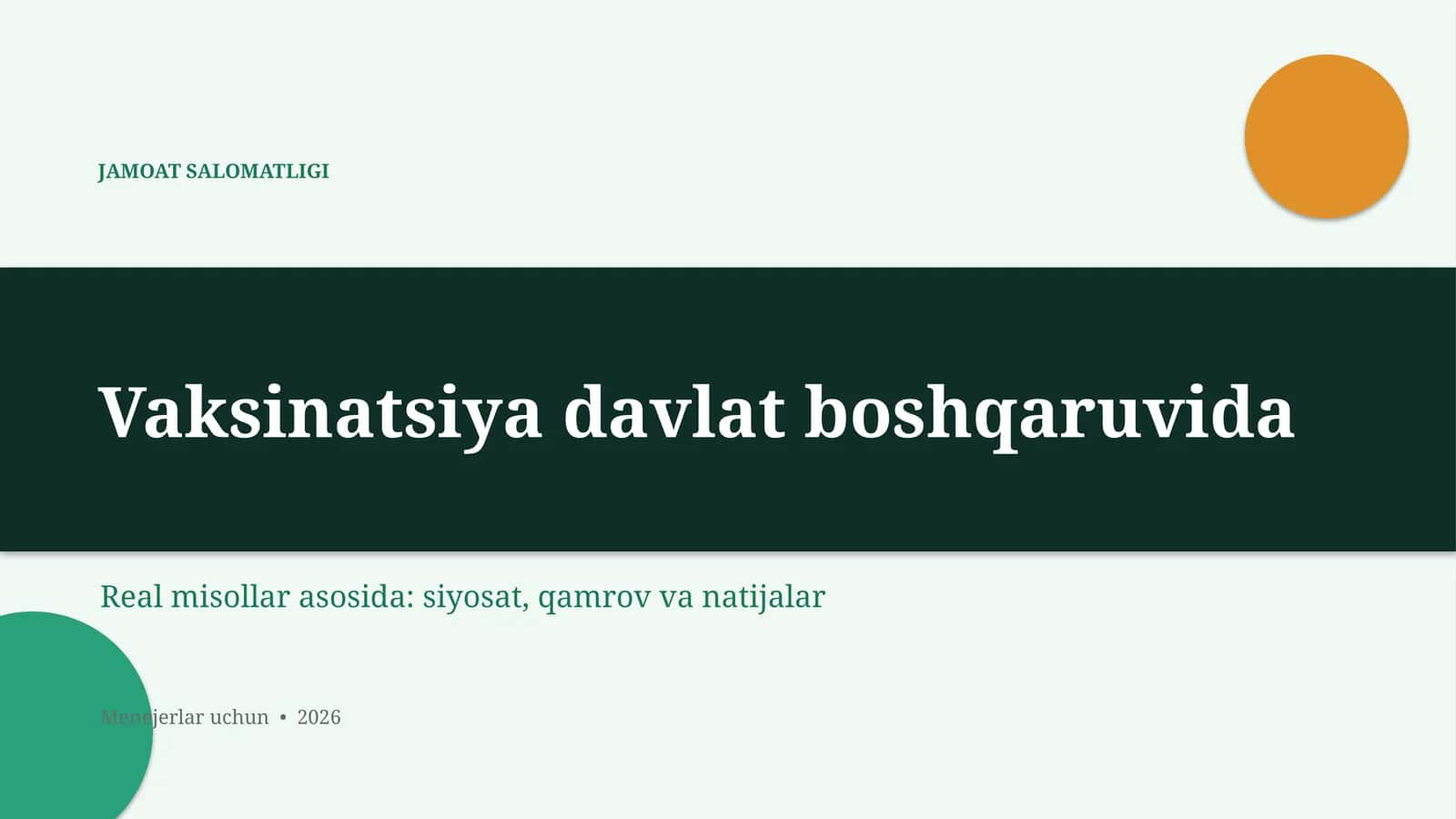 JAMOAT SALOMATLIGI