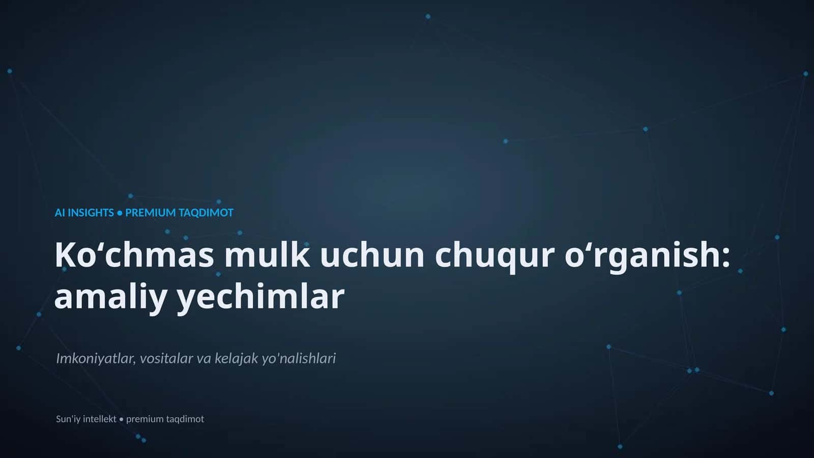 AI INSIGHTS • PREMIUM TAQDIMOT