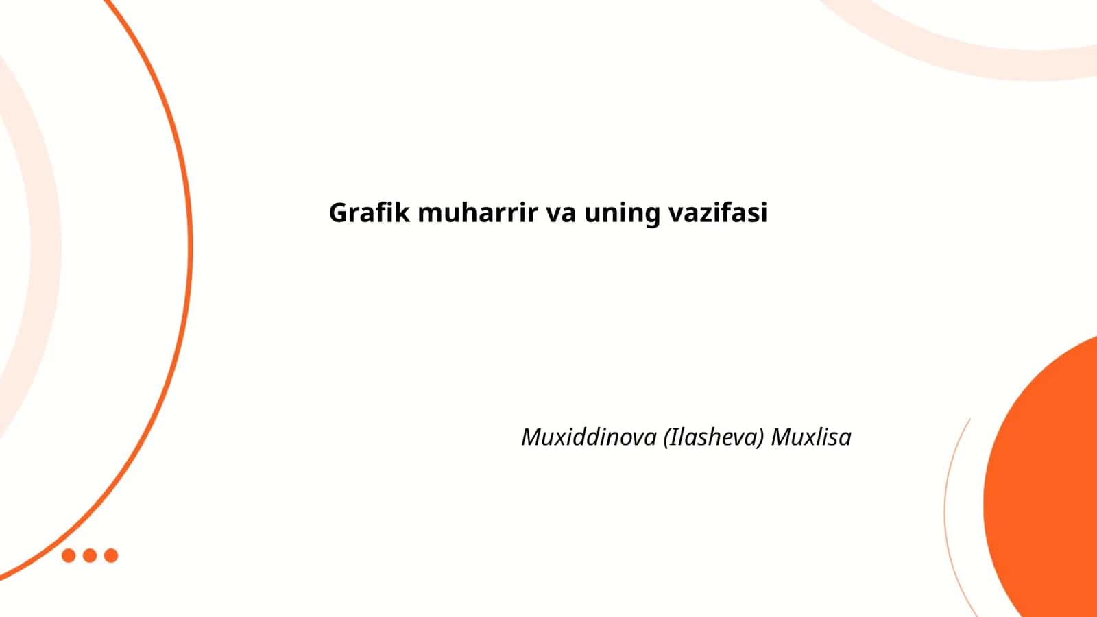 Grafik muharrir va uning vazifasi