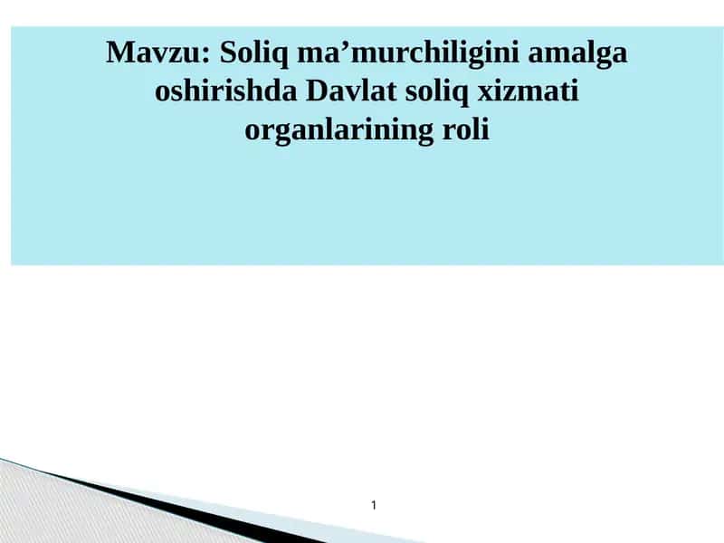 Davlat soliq qoʼmitasi raisi