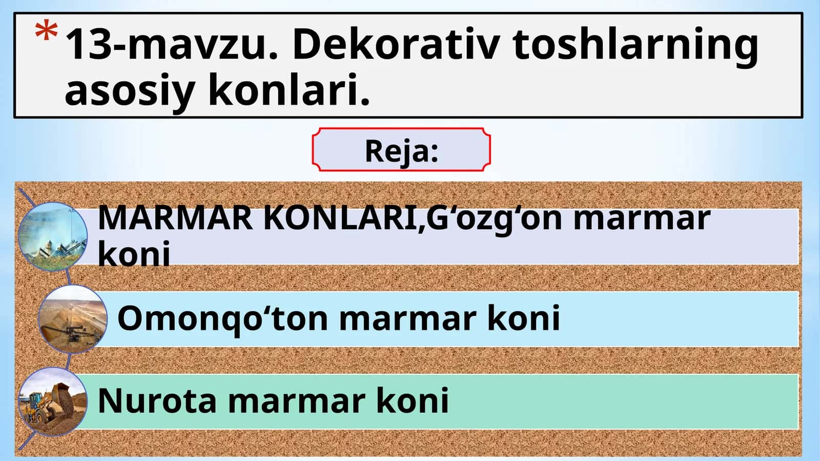 Marmar va granit tosh konlari