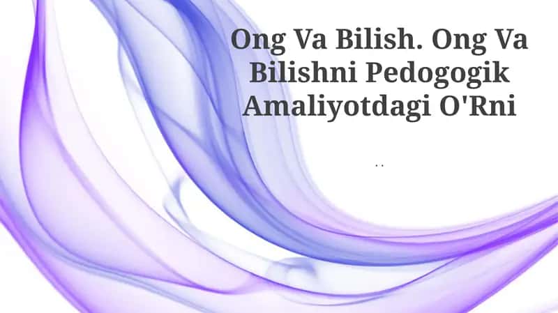 Ong Va Bilish
