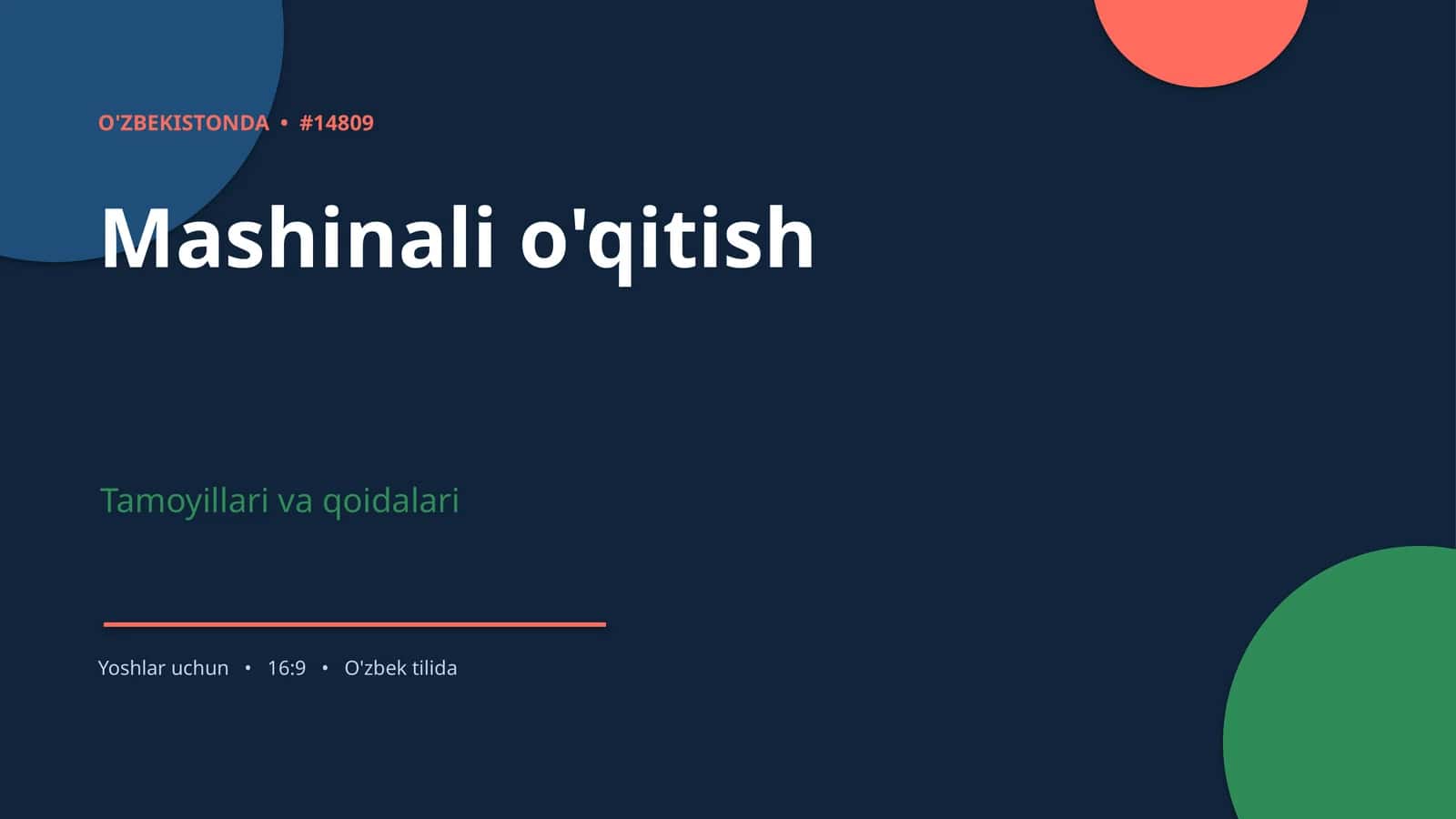 Mashinali o'qitish