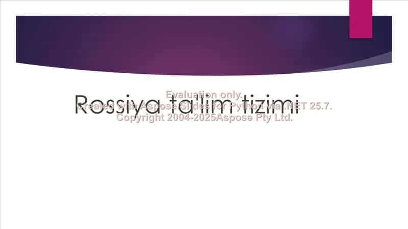 Rossiya ta'lim tizimi