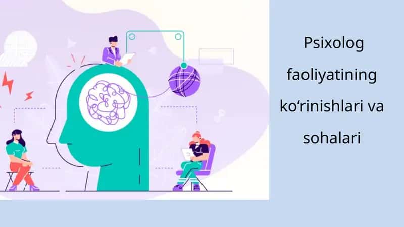 Psixolog faoliyatining ko‘rinishlari va sohalari