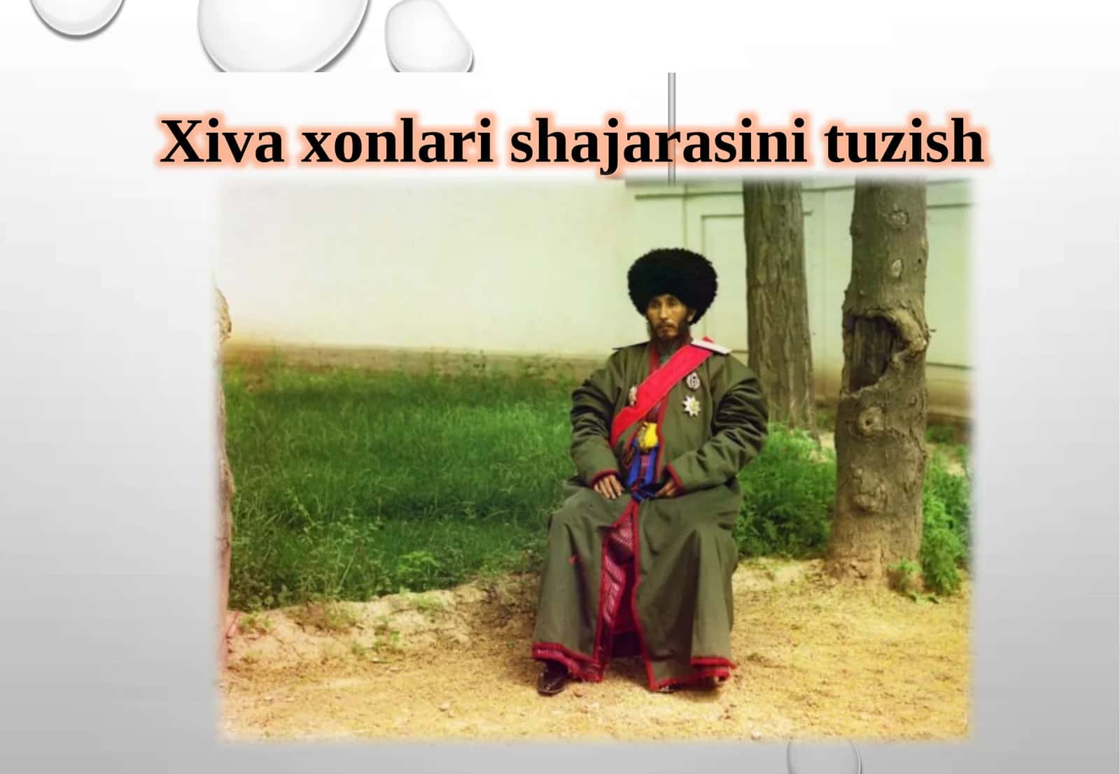 Xiva xonlari shajarasini tuzish
