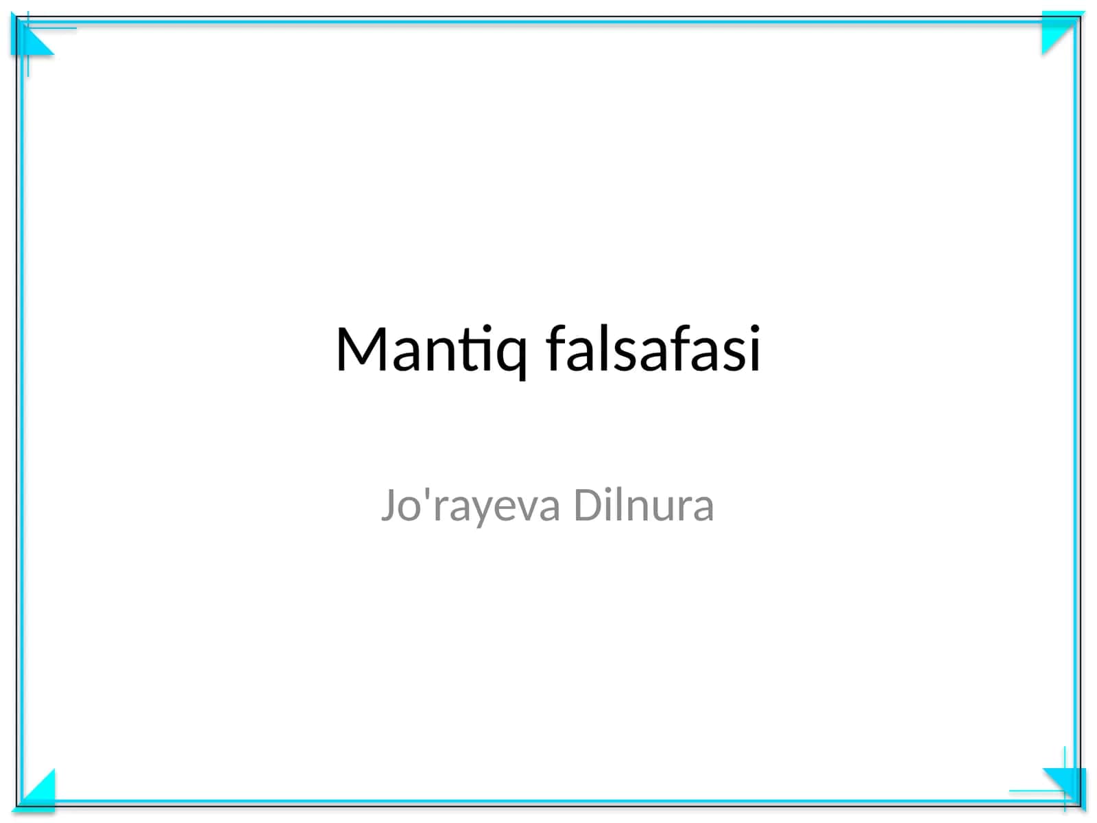 Mantiq falsafasi