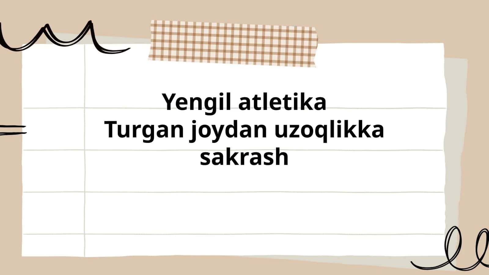 Turgan joydan uzoqlikka sakrash