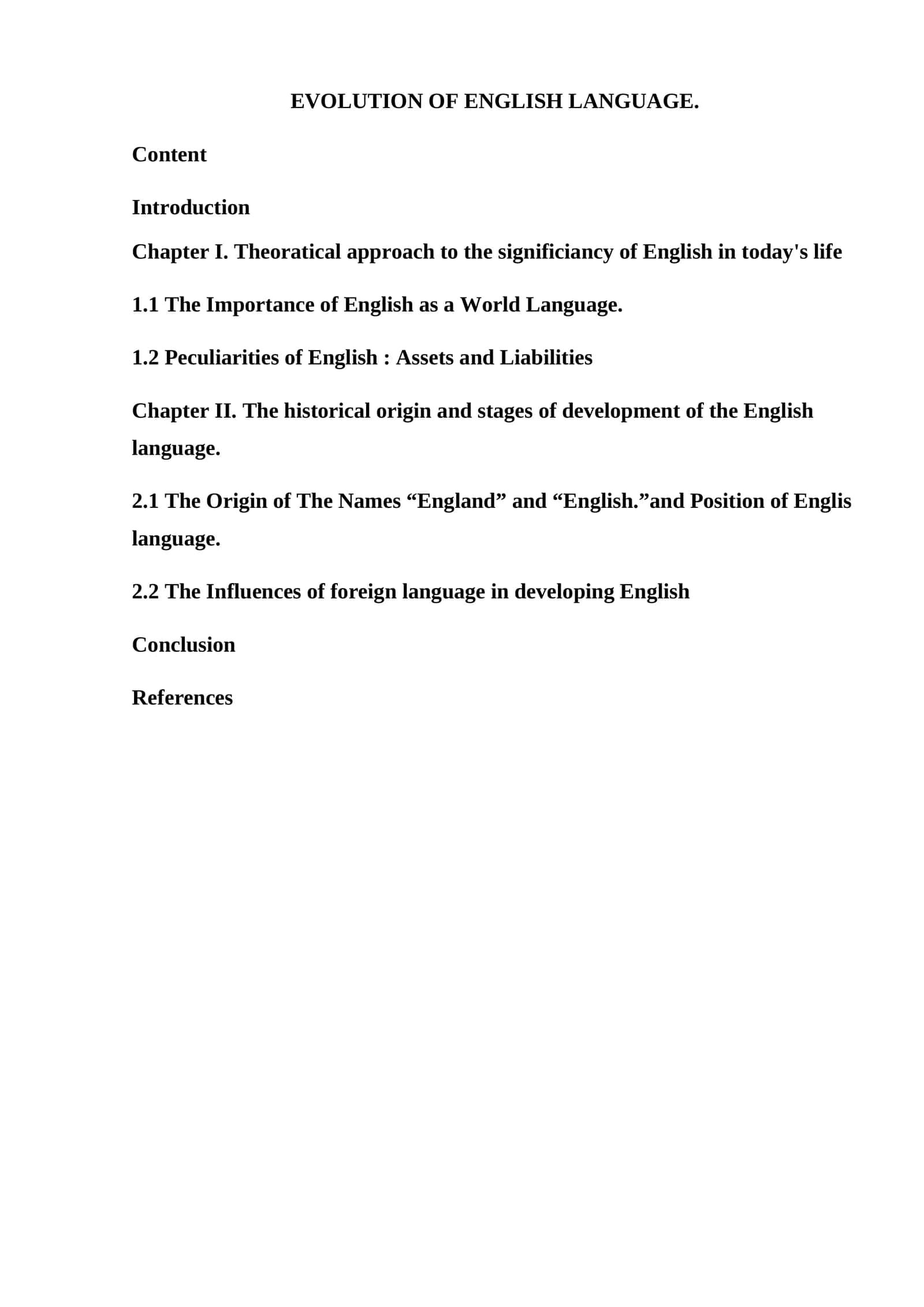 EVOLUTION OF ENGLISH LANGUAGE