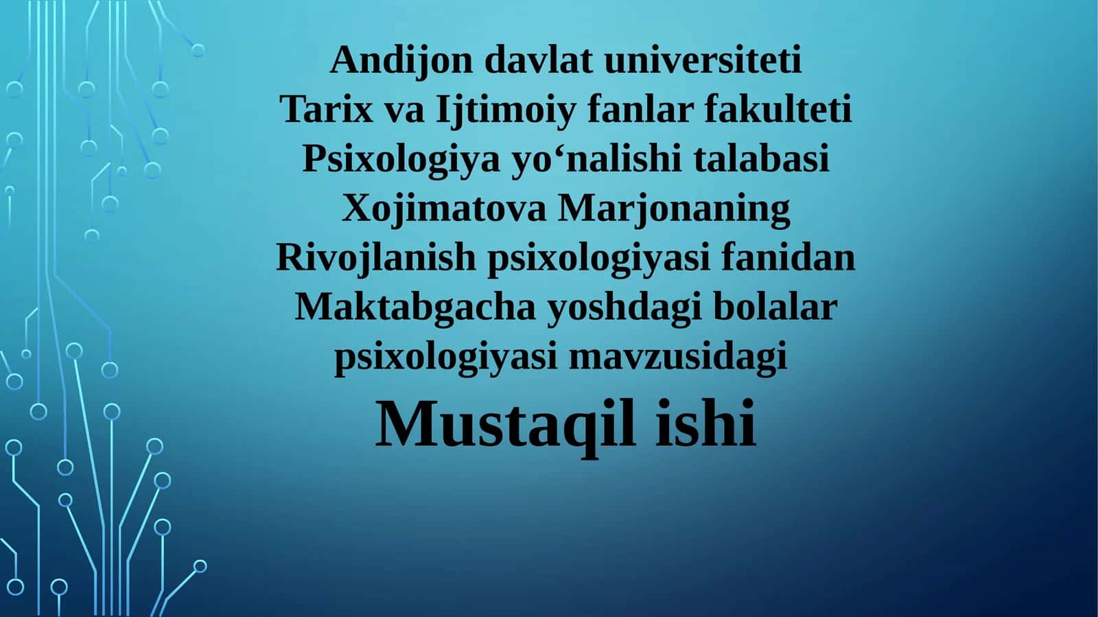Maktabgacha yoshdagi bolalar psixologiyasi