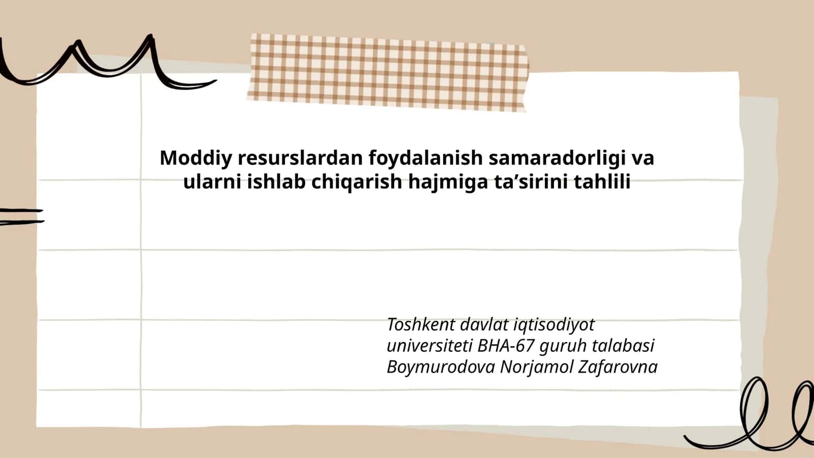 Moddiy resurslardan foydalanish samaradorligi va ularni ishlab chiqarish hajmiga taʼsirini tahlili
