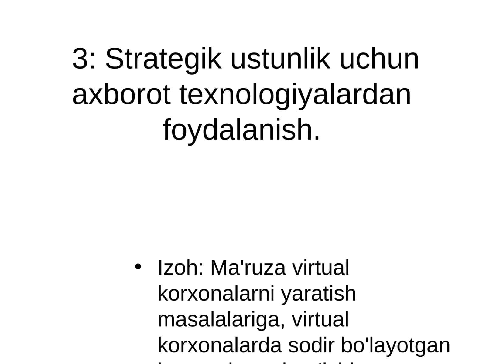 Virtual korxonalarni yaratish texnologiyalari