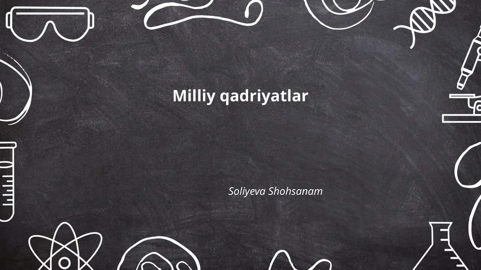 Milliy qadriyatlar