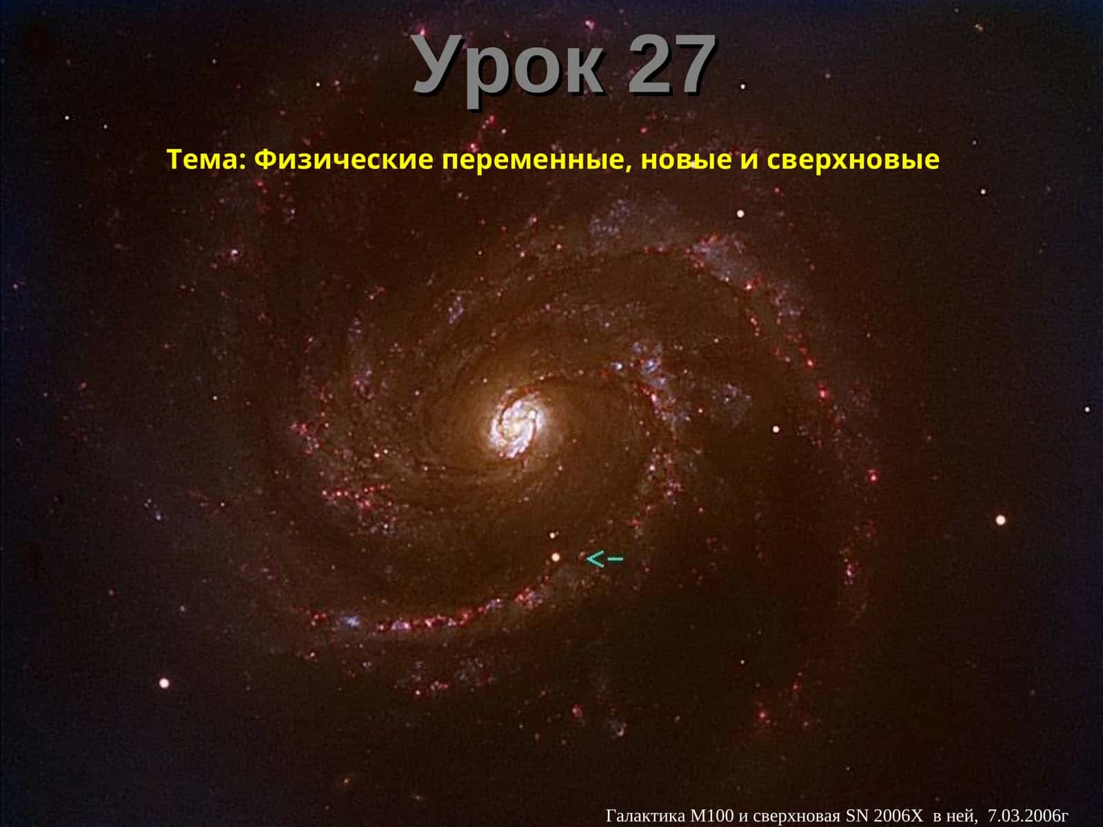 Физические переменные, новые и сверхновые