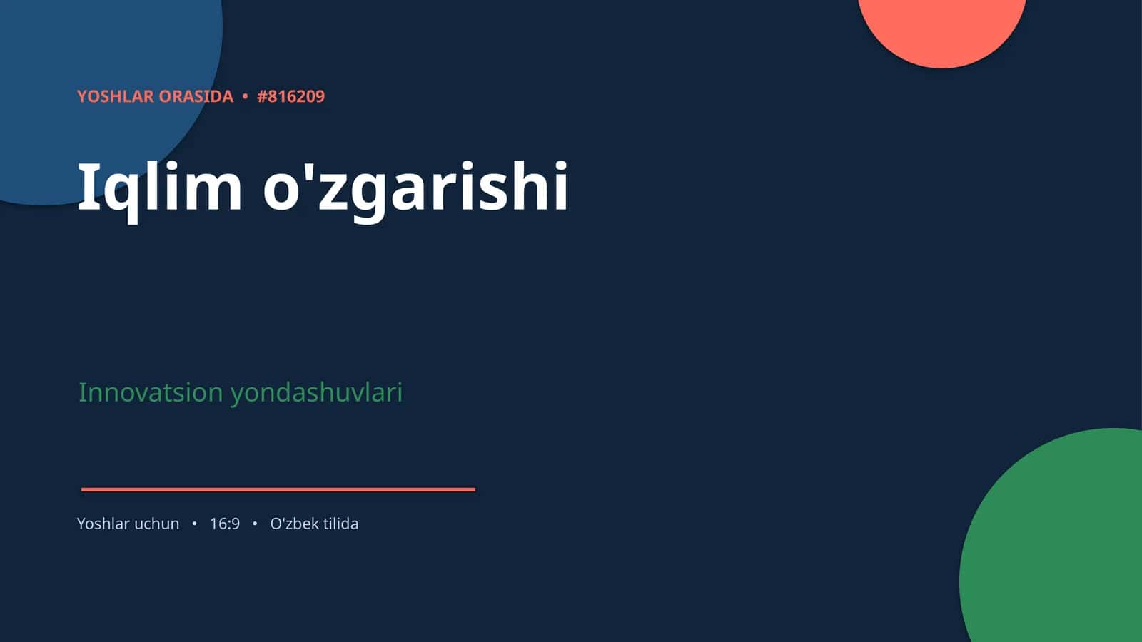 Iqlim o'zgarishi