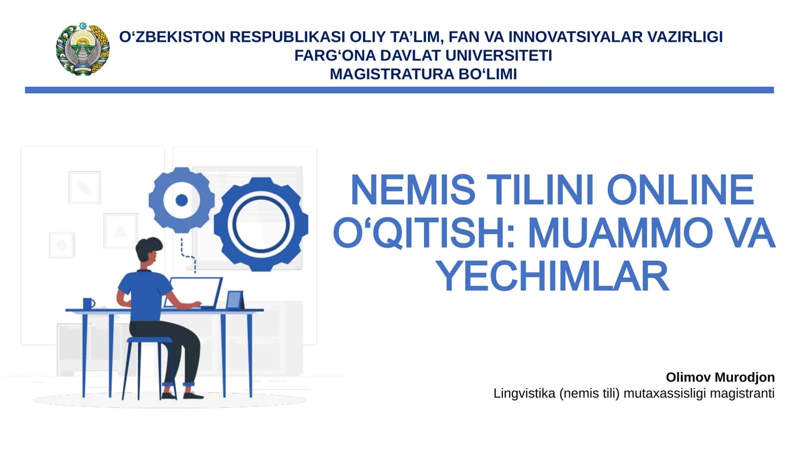 NEMIS TILINI ONLINE O‘QITISH: MUAMMO VA YECHIMLAR