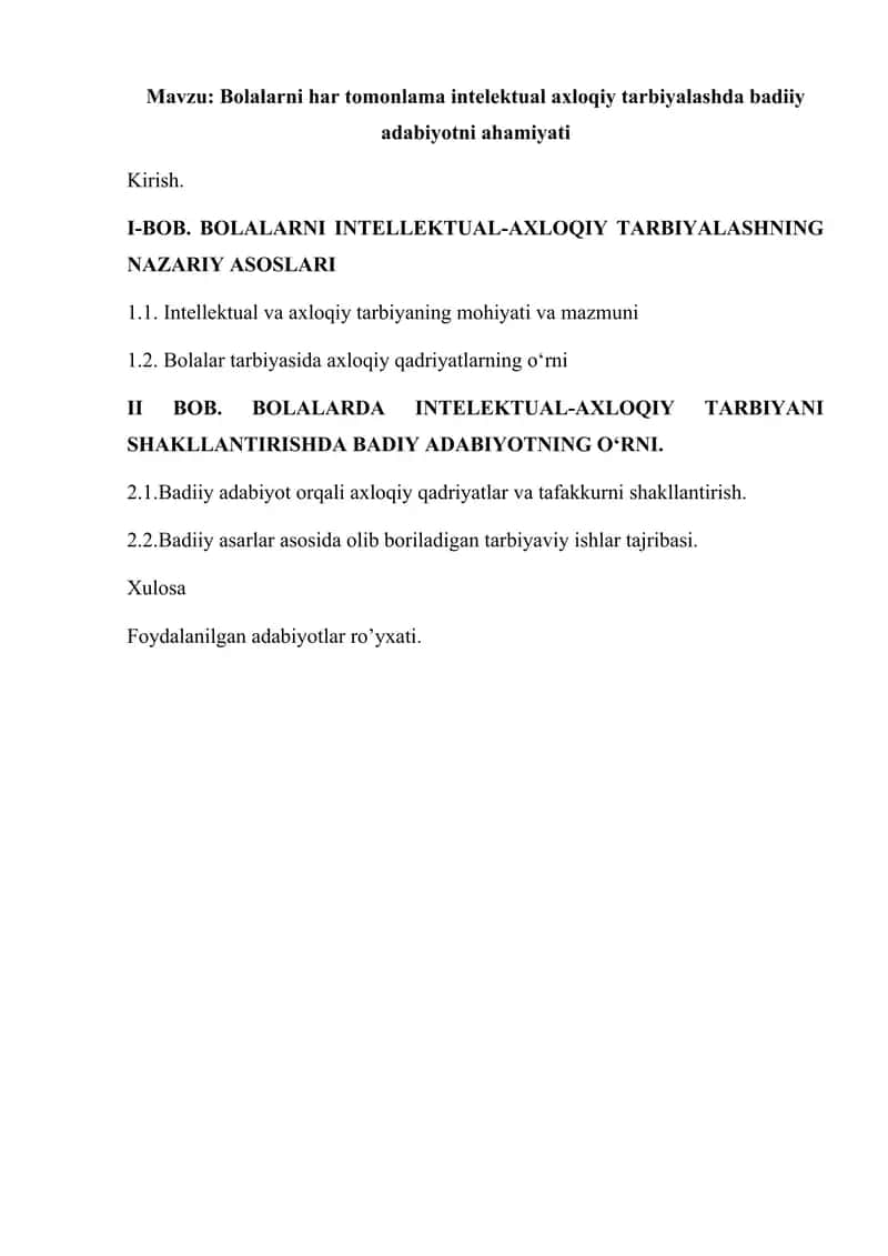 Bolalar axloqiy tarbiyasi