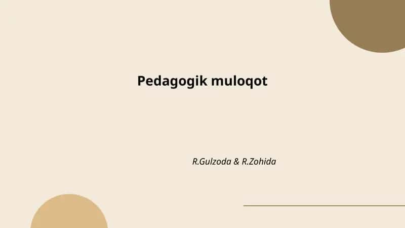Pedagogik muloqot