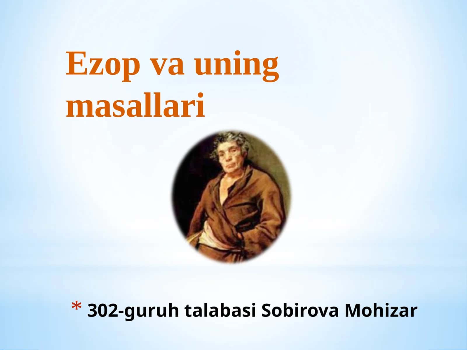 Ezop va uning masallari