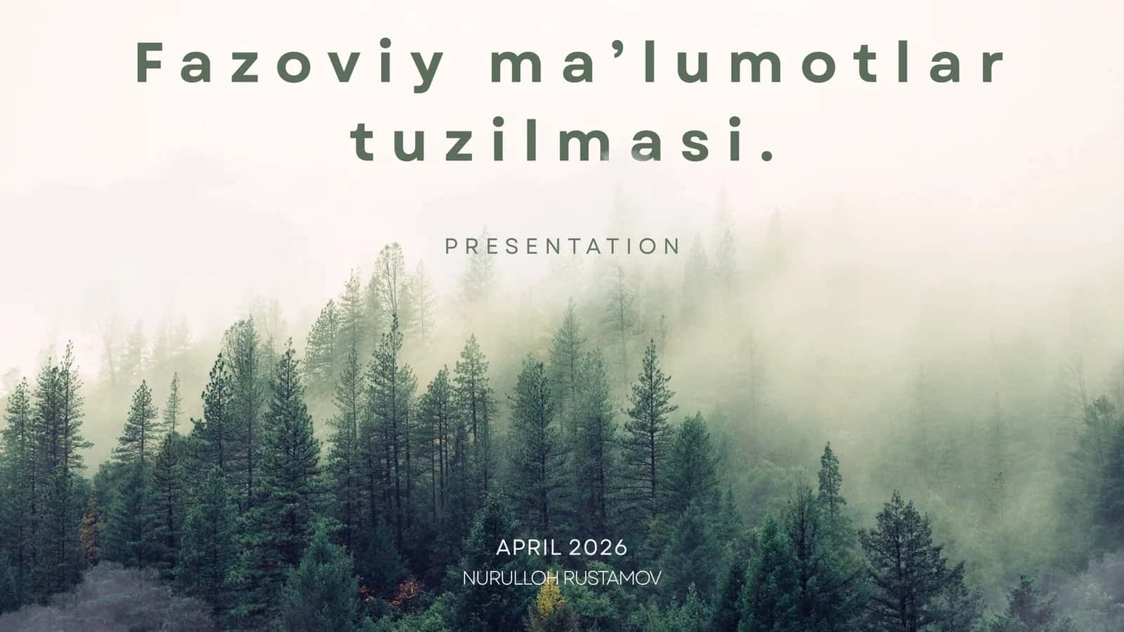Fazoviy ma’lumotlar tuzilmasi