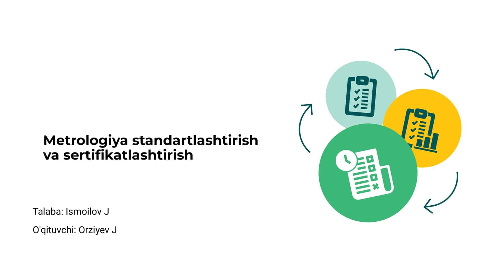 Metrologiya standartlashtirish va sertifikatlashtirish