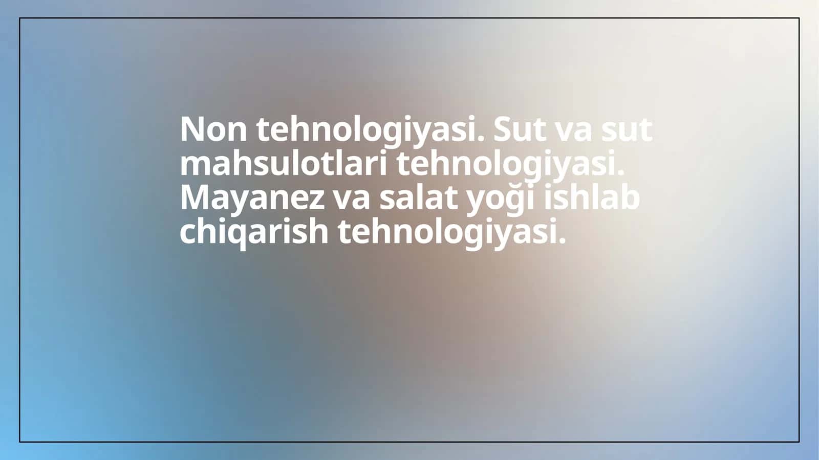 Non tehnologiyasi