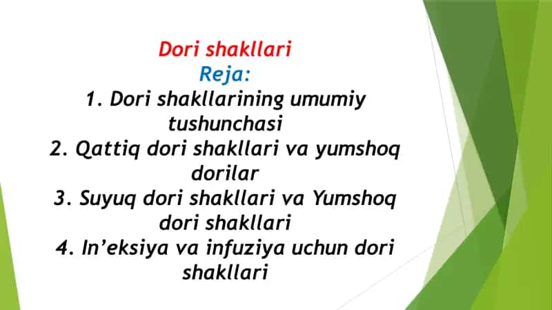 Dori shakllari
