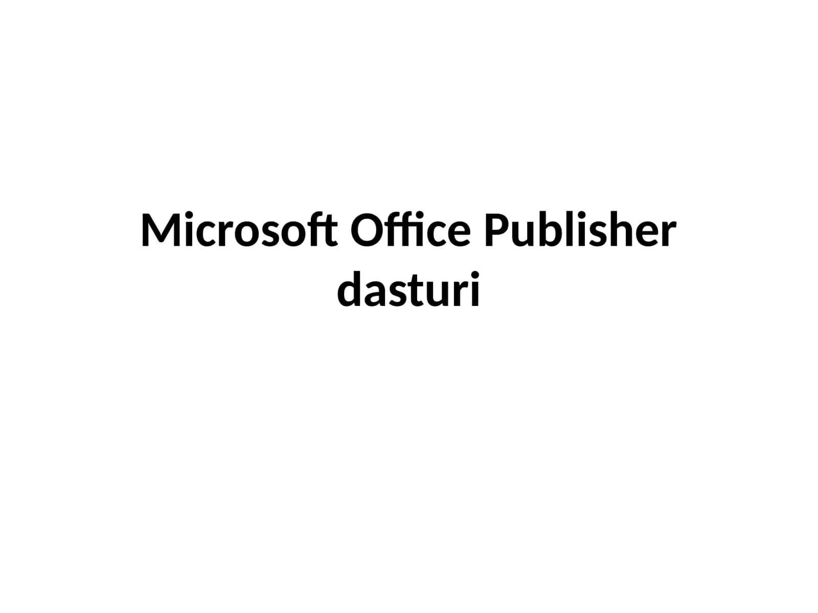 Microsoft Office Publisher