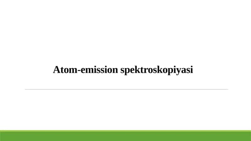 Atom-emission spektroskopiya