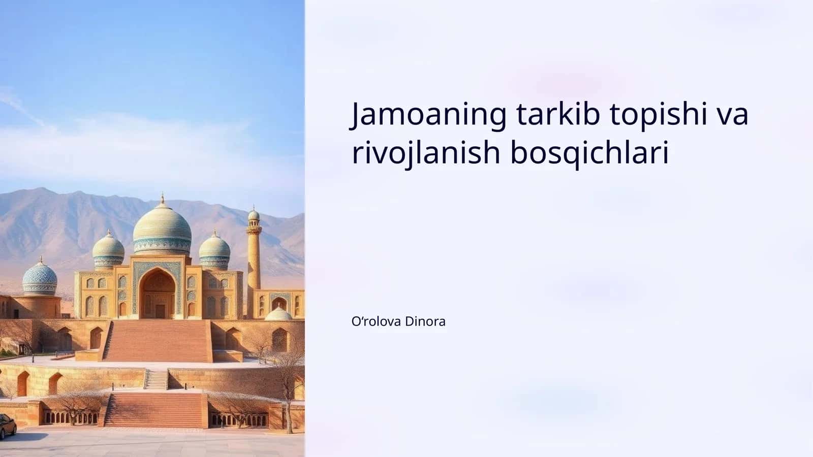 Jamoaning tarkib topishi va rivojlanish bosqichlari
